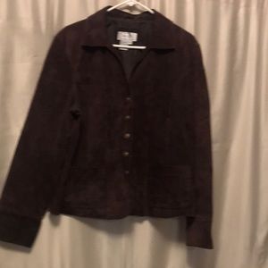 100% Leather snap jacket